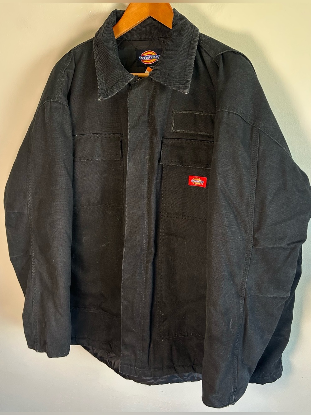 Vintage Dickies Detroit Style Quilt Insulated Duck Canvas Work Jacket XL Black - Picture 3 of 12